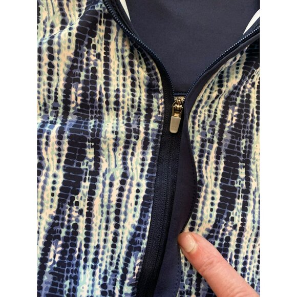 Peter Millar Black and Blue Patterned Women's Top - Picture 7 of 8